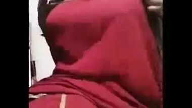 Breasty Indian girl exposes her smoking sexy large boobs