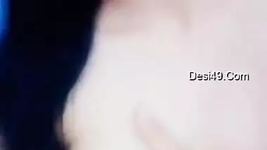 Marvelous Desi webcam model gladdens men with tits during the porn show